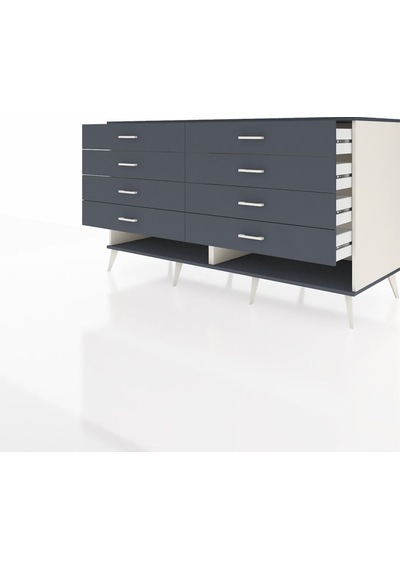 Kronos Konsol 8 Çekmeceli 176x59x99 Aytaşı-antrasit Aytaşı-antrasit