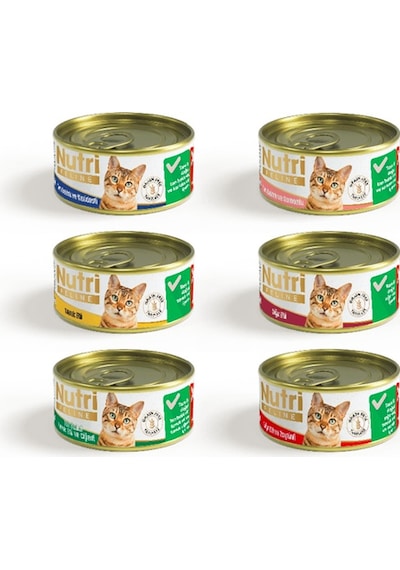 Nutri Feline Tahılsız Karışık Konserve Yetişkin Kedi Maması 6 x 85 G