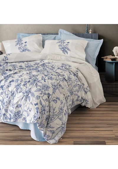 Cotton Box Çift Kişilik Nevresim Takımı Linora Mavi Çok Renkli
