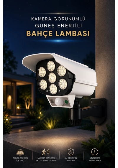 Bahçe Aydınlatması Hareket Sensörlü Led Aydınlatma Kamera Görünümlü Renkli 39171029