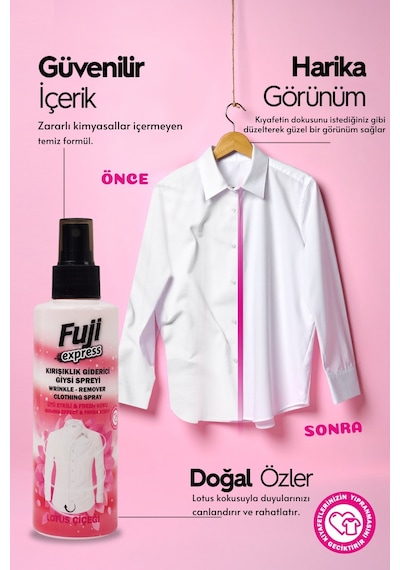 Ütü Etkili Giysi Spreyi Lotus Çiçeği Ferahlatıcı Ve Pratik Giysi Bakımı - 200 Ml Tekli