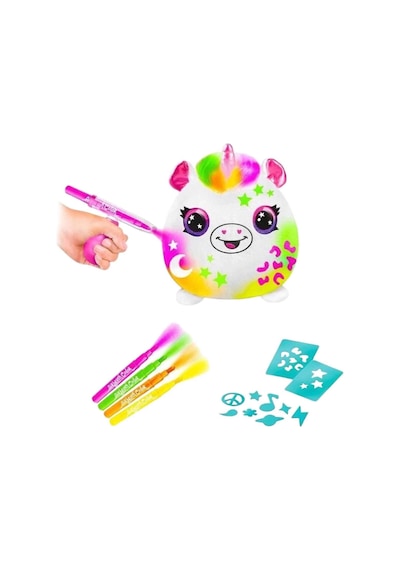 Mey İthalat Airbrush Peluş Neon Boyama Seti Çok Renkli