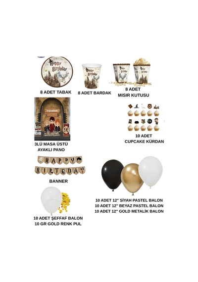Harry Potter Doğum Günü Konsepti Doğum Günü Set Balon Ayaklı Pano Tabak Bardak Banner Full Doğum Günü Süsleme Seti Çok Renkli Harry Potter Doğum Günü Konsepti Doğum Günü Set Balon Ayaklı Pano Tabak Bardak Banner Full Doğum Günü Süsleme Seti Çok Renkli