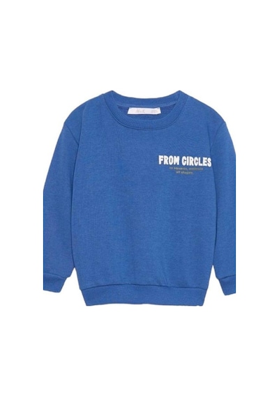 Nk Kids Erkek Bebek Pamuklu İki İplik Kuzey Sweatshirt-14725 İndigo