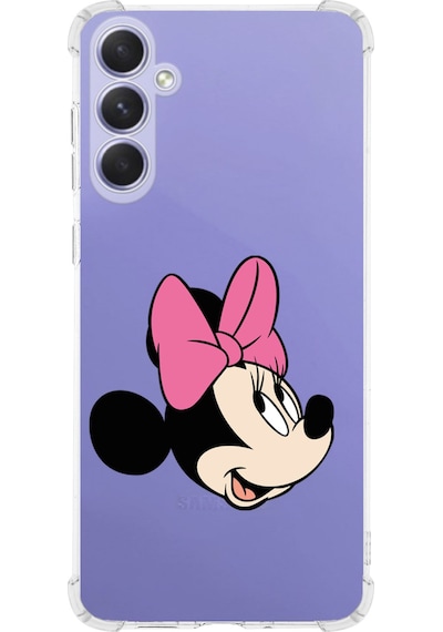 Samsung Galaxy M15 İle Uyumlu Mickey Mouse 1 Baskılı Şeffaf Köşe Korumalı Antişok Kılıf