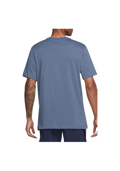 Nike Sportswear Swoosh Logo Tee T Shirt Unisex Baskılı Tişört Mavi