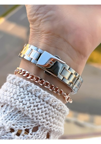 Tom Jones Çelik Kordon Kararma Renk Atma Yapmaz 3 Atm Suya Dayanıklı Kadın Kol Saati Btj.yn10059.5 Rose Gold - Gümüş