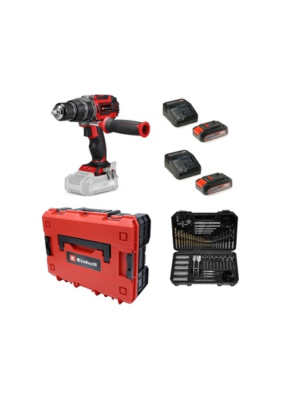 Einhell TP-CD 18/60 Li-ı Bl Solo Akülü Vidalama + 2x2.5AH Akü ve 103 Parça Uç Seti Çanta Dahil