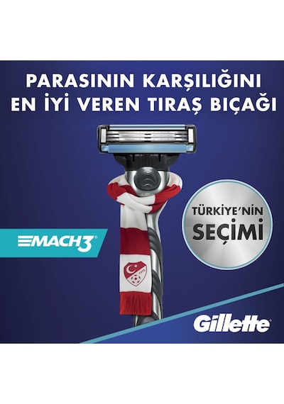 Mach3 Turbo 3d Makine 5 Adet Yedek Tıraş Bıçağı 200 Ml Köpük Çanta