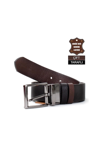 Pierre Cardin Pc406 Erkek 4 Cm Çift Taraflı Kemer Kahverengi-kahverengi Kahverengi