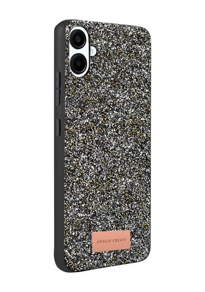 Onegif Samsung Uyumlu    Galaxy A07 4g Bright Simli Kapak - Gold