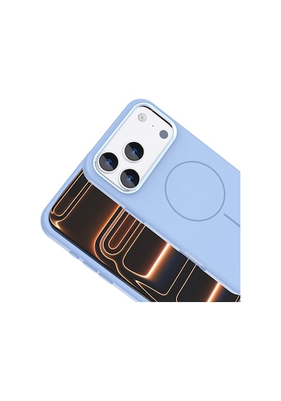 Nourthkiingdom Apple Uyumlu iPhone 17 Pro Kılıf M-safe Şarj Özellikli Metal Kamera Çerçeveli Zore Edi Silikon Kapak - Mor Mor