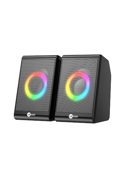 Lecoo DS100 Kablolu 1+1 6w RGB Masaüstü Gaming Bilgisayar Hoparlör PC Speaker