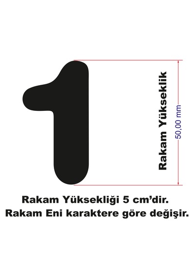 Stencil Rakam Boyama Şablonu X035-sayı Rakam Yüksekliği 5 Cm