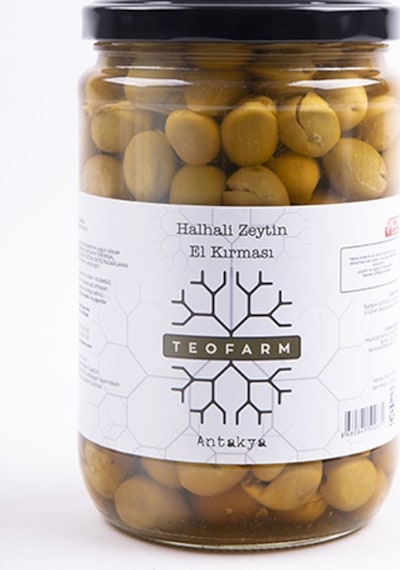 Teofarm Halhali El Kırması Yeşil Zeytin 430 G