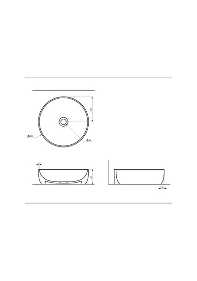 Seramiksan Sole Tezgah Üstü Lavabo 42 CM