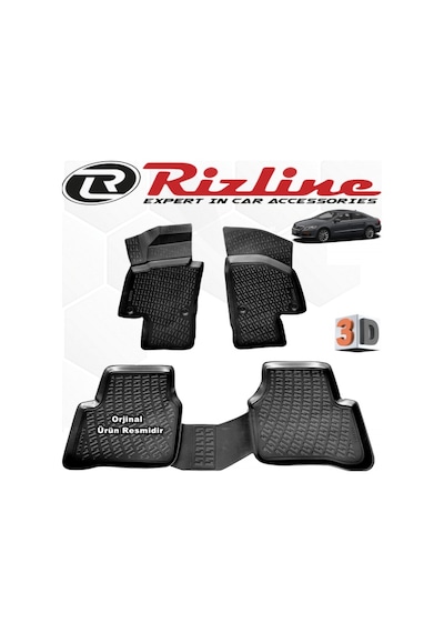 Rizline Vw Passat Cc 3D Paspas Havuzlu 2008 - 2015 Arası Siyah