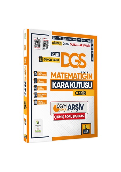 2025 Dgs Matematiğin Kara Kutusu 1. -2.cilt Ösym Çıkmış Soru Bankası 2li Set Video/pdf Çözümlü