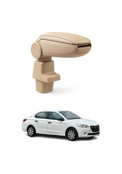 Peugeot 301 2012-2021 Uyumlu Kolçak Kol Dayama Bej Suni Deri Araca Özel