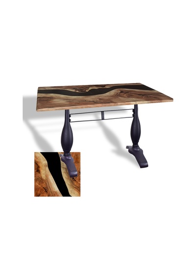 Çipa 3011 Döküm Ayak Masa 70x120 Cm - Werzalit, Wermodin Ve Allzalit Tabla - Epoxy Çok Renkli
