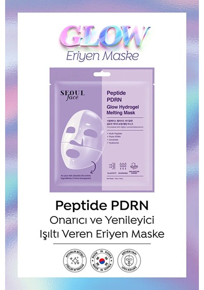 Dermal Seoul Face Peptid Pdrn Hidrojel Eriyen Nemlendirici Kore Maskesi 34 Gr 2 Adet