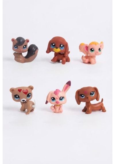 Pet Star Little Sevimli Minişler 6'lı Miniş Figür Oyuncak Seti Sevimli Hayvan Figürleri Ve Aksesuarları 3046a21