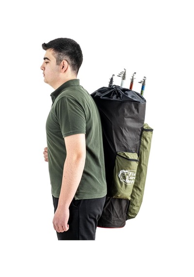 Euro Fish Kamış Çantası Boru Tipi Haki-siyah 80 Cm 38006