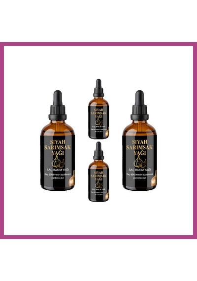 Gees Global Siyah Sarımsak Ve Pirinç Suyu Saç Serumu 50 Ml 4 Adet - Sülfatsız, Parabensiz Gbzs