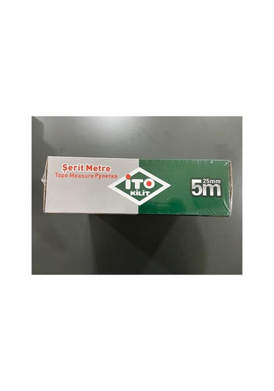 İto Kilit 5m X 25mm Çelik Şerit Metre Darbeye Dayanıklı Toptan Paket 12'li Set