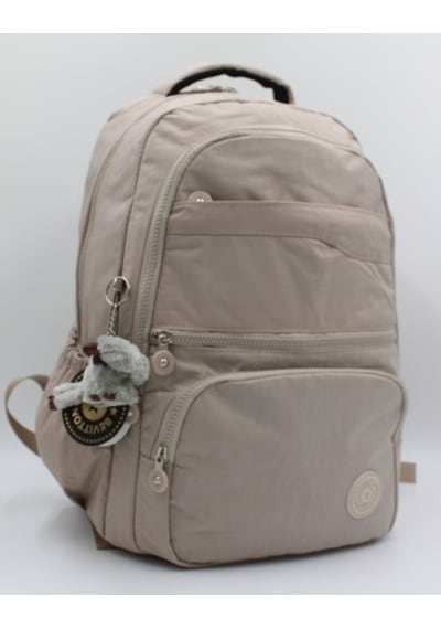 Bevitton Suya Dayanıklı Krinkıl Kumaş Unisex Sırt Ve Okul Çantası Bej 2400 Bej