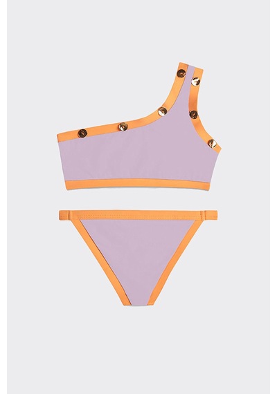 Panço Moeva Kız Çocuk Tek Omuz Mor Bikini 2412GK42032