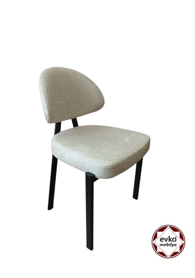Evko Mobilya Damla Sandalye, Mutfak Salon Sandalyesi, 2 Adet Sandalye, Metal Sandalye, Yemek Sandalyesi, Otel Cafe Restoran Sandalyesi Krem