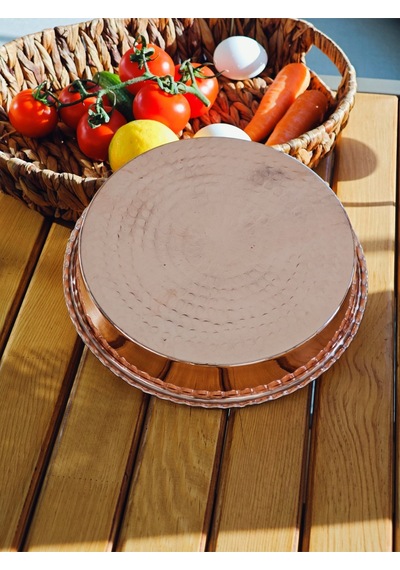 Moda Bakır Bakır Fırın Tepsi 25 Cm Bakır