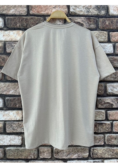 Altamira Erkek Believe Baskılı Oversize T-shirt 001