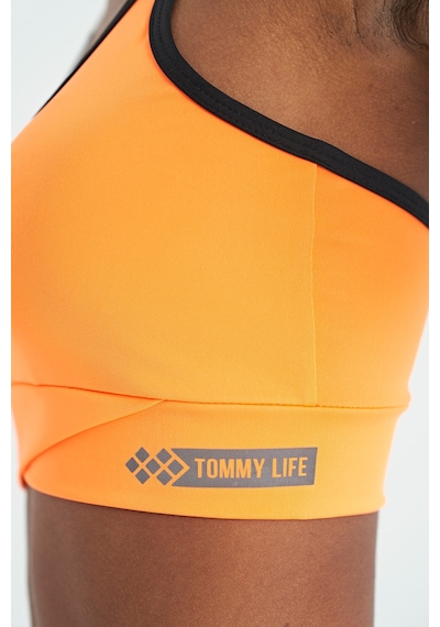 Tommy Life Neon Turuncu Sırt Detaylı Askılı Dar Kalıp Kadın Büstiyer - 97254 Turuncu
