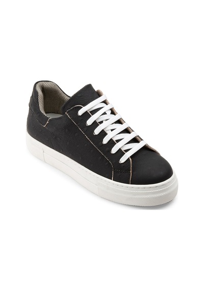 Deery Hakiki Nubuk Siyah Puantiyeli Sneaker Kadın Ayakkabı - Z1681Zsyhc05 Siyah