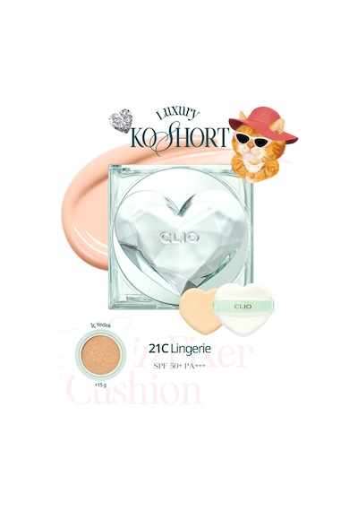 Özel Tasarım Kalıcı, Mat Clıo Kill Cover Skin Fixer Cushion + Refill 21c Lingerie Luxury Koshort 21