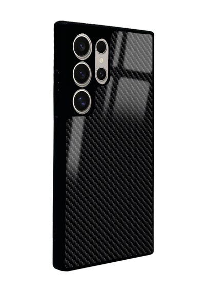 Samsung Uyumlu S24 Ultra Carbon Tasarımlı Glossy Telefon Kılıfı Çok Renkli