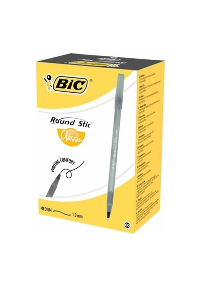 Bic 962665 60 Lı Round Stic Siyah Tükenmez Kalem