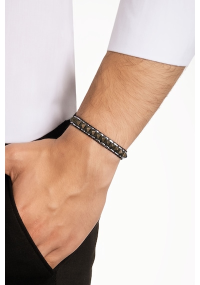 So Chic Hematit Taşlı Erkek 21 Cm Çelik Bileklik Çelik