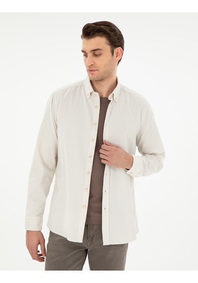 Pierre Cardin Erkek Vizon Gömlek Desenli 50292347-vr052 Vizon