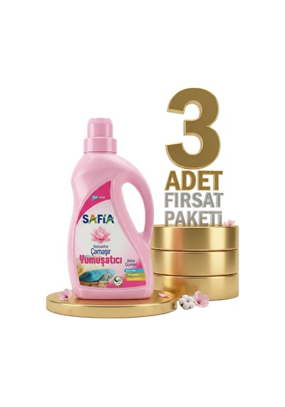 Safia Bahar Çiçekleri Çamaşır Yumuşatıcı 3x1 Lt 10'lu Set