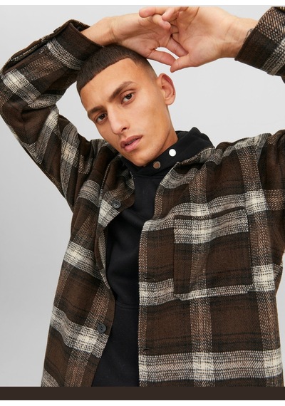 Jack & Jones Ekose Desenli Uzun Kollu Gömlek - Zac 12239303 Chocolate Brown Koyu Siyah Jack & Jones Ekose Desenli Uzun Kollu Gömlek - Zac 12239303 Chocolate Brown Koyu Siyah