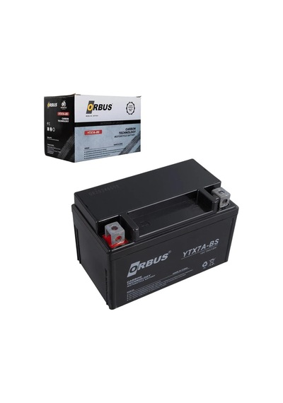12 Volt 7 Amper Orbus Motosiklet Aküsü-ölçüler 152 88 94 Mm-2,5 Kg-ytx7a-bs Yatay