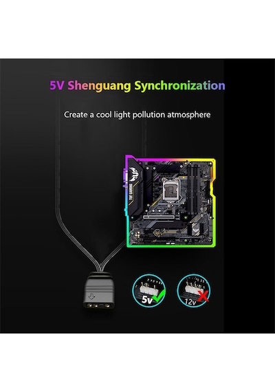 Coolmoon 5v 3pin Argb 2 Port Splitter Çoklayıcı Kablo - 5v 3pin Uzatma Kablosu 1 Dişi To 2 Erkek