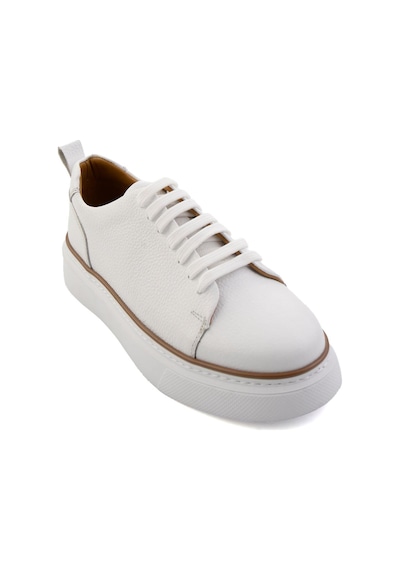 Beyaz Hakiki Deri Erkek Sneaker E01811300540 Beyaz