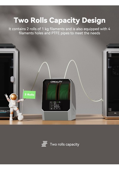Creality Space Pı Plus Filament Kurutucu - 2 Rulo Kapasitesi, 48 Saatlik Zamanlayıcı, 3,7" Dokunmatik Ekran, Ptc Isıtıcı Ve 1,75/2,85 Mm Pla Petg Abs Tpu Naylon İçin 360 Sıcak Hava Sirkülasyonu Creality Space Pı Plus Filament Kurutucu - 2 Rulo Kapasitesi, 48 Saatlik Zamanlayıcı, 3,7" Dokunmatik Ekran, Ptc Isıtıcı Ve 1,75/2,85 Mm Pla Petg Abs Tpu Naylon İçin 360 Sıcak Hava Sirkülasyonu