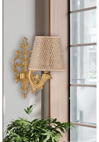 Tekli Eskitme Zamak Metal Aplik Kahverengi Rattan Hasır Şapkalı Kahverengi