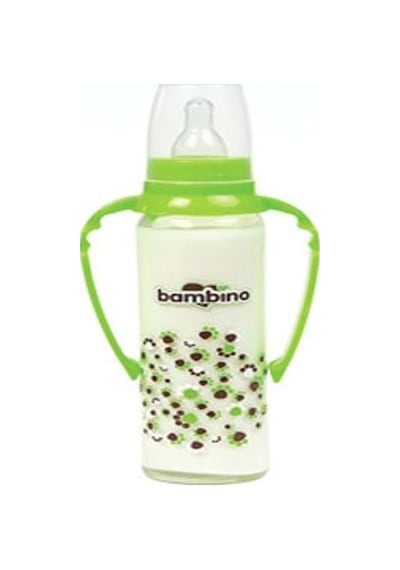 Bambino Kulplu Cam Biberon-Yeşil 125Ml Bambino Kulplu Cam Biberon-Yeşil 125Ml