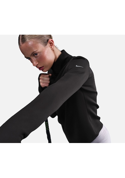 Nike Therma Fit Midlayer Yarım Fermuarlı Kadın Kışlık Sweatshirt-sportxstore Siyah